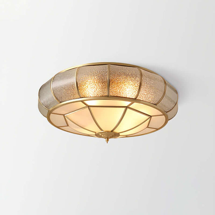 Loftslampe i Tekstureret Glas