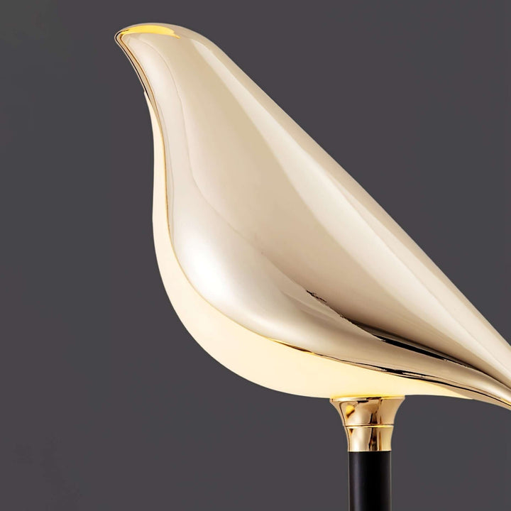Elegant Gulvlampe med Fuglemotiv