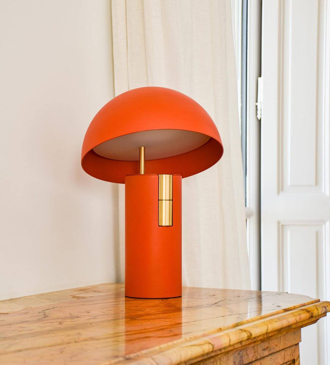 Designer Bordlampe i Metal og Glas - 30cm