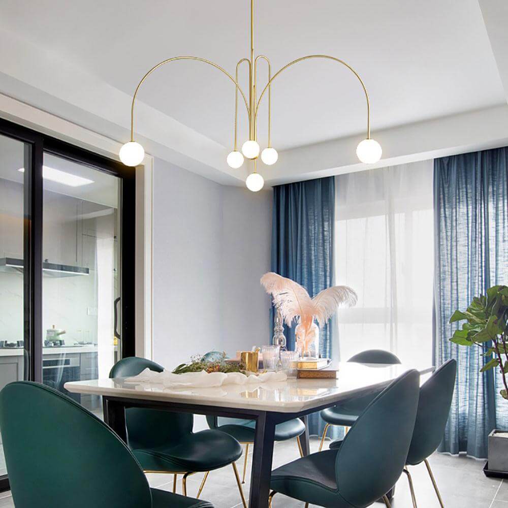 Elegant Pendel Lampe i Glas & Metal - 75/100cm
