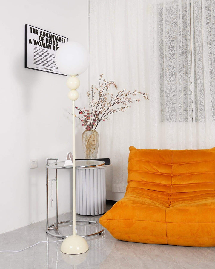 Elegant Gulvlampe i Metal og Glas