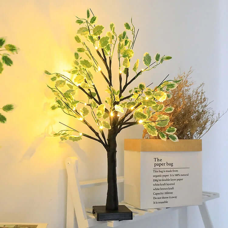 Lysende Juletræ 50cm med LED - Batteridrevet