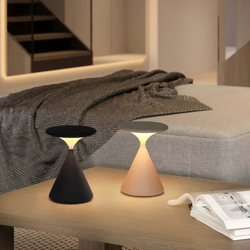 Ledningsfri Bordlampe i Timeglas Design