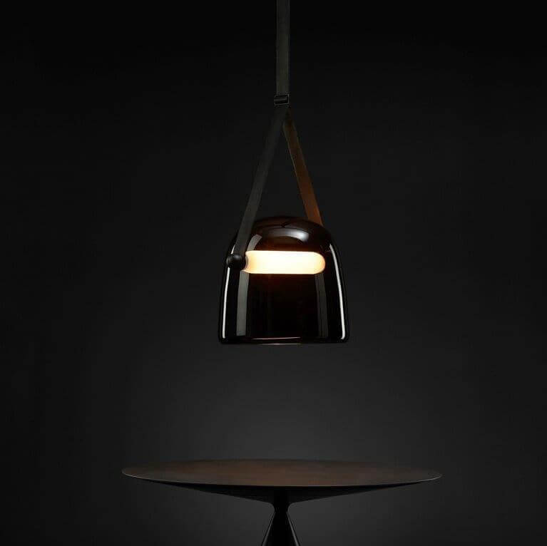 Elegant Pendellampe i Metal og Glas - 20cm