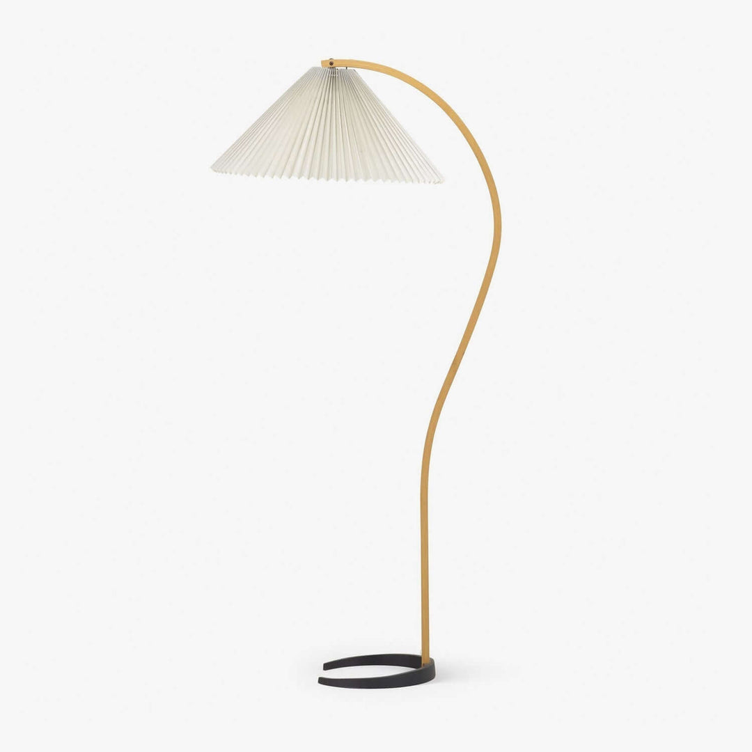 Designer Gulvlampe i Træ & Metal