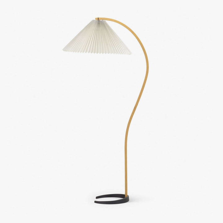 Designer Gulvlampe i Træ & Metal
