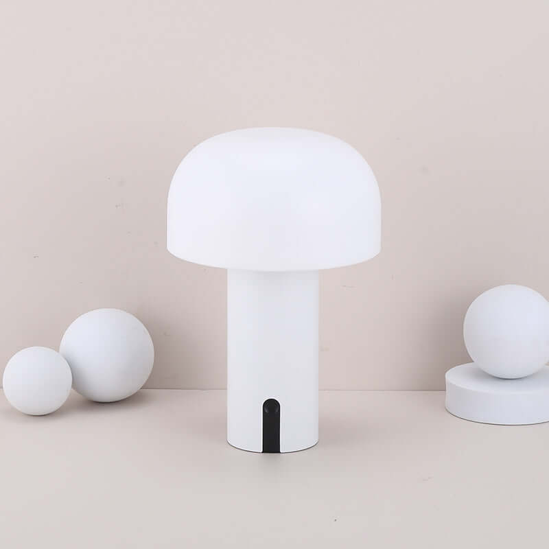 Dæmpbar Champignon Bordlampe - Trådløs LED Lampe