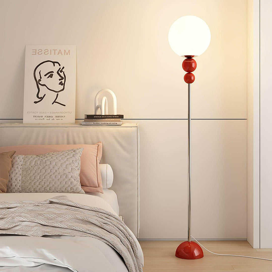 Elegant Gulvlampe i Metal og Glas