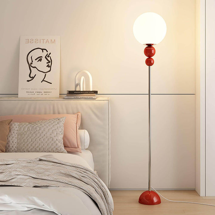 Elegant Gulvlampe i Metal og Glas