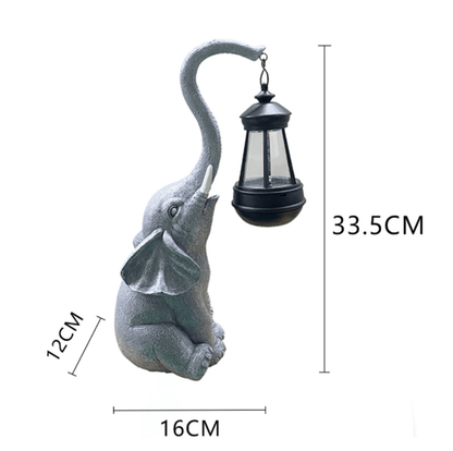Solcelle Elefant Havefigur Lampe
