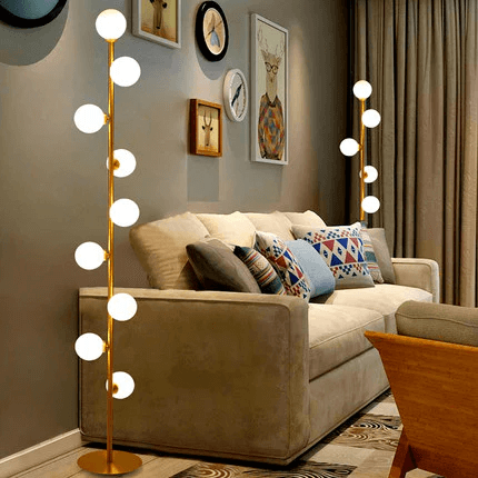 Elegant Nordisk Gulvlampe i Glas