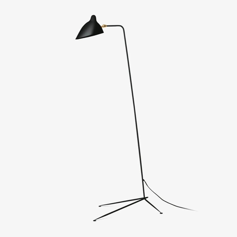 Justerbar 3-armet gulvlampe i metal