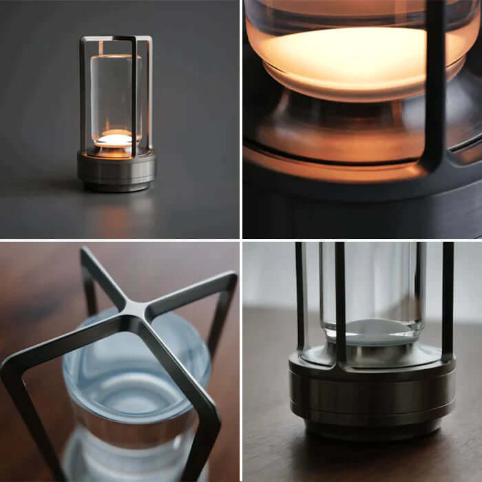 Krystal LED Lanterne Lampe -  Bordlampe