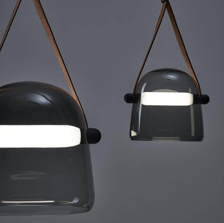 Elegant Pendellampe i Metal og Glas - 20cm