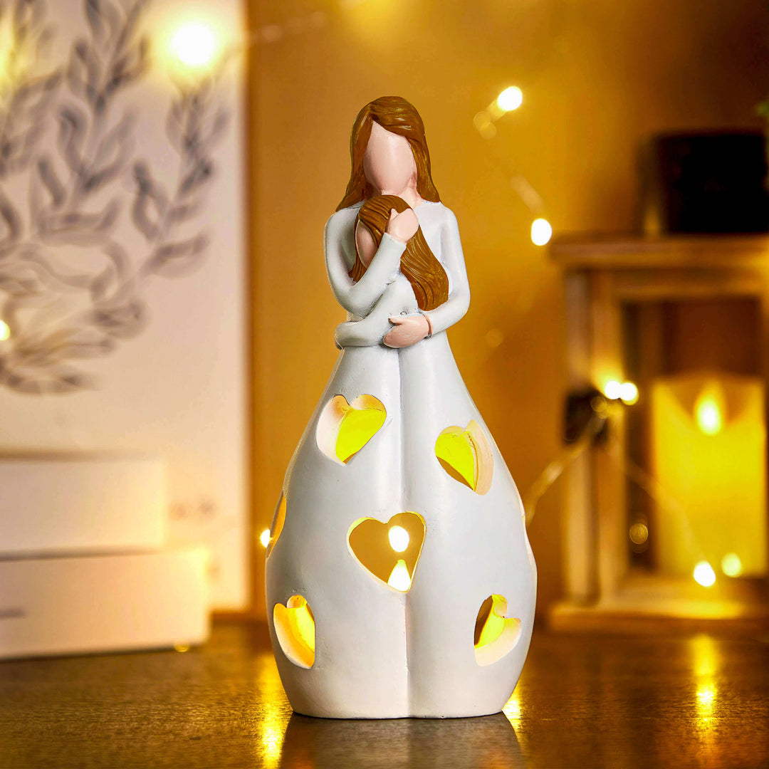 Romantisk LED Bordlampe i Beige