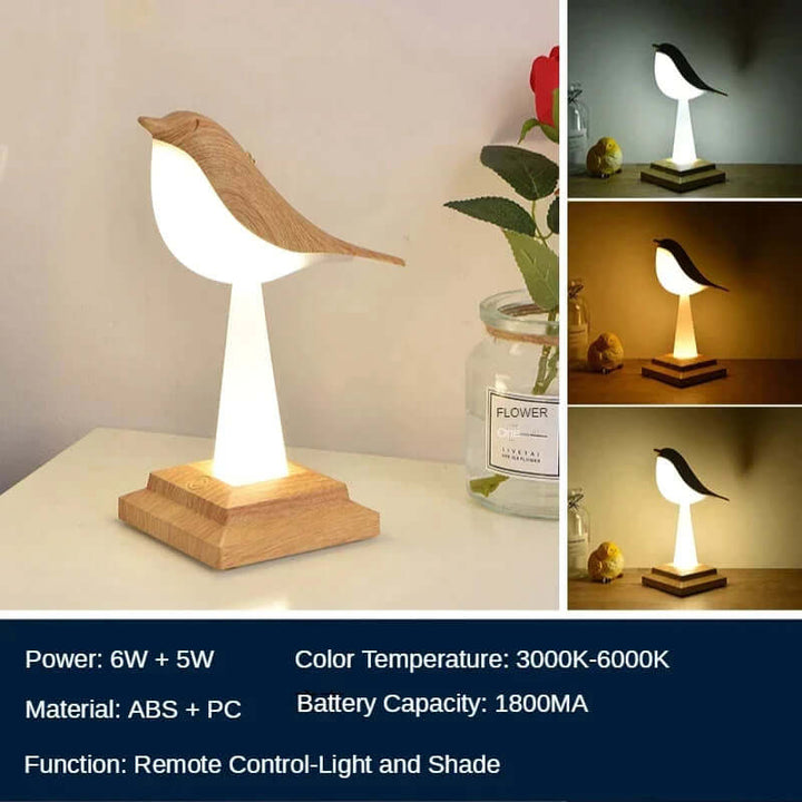 Dekorativ Fuglelampe | LED Bordlampe | 26cm