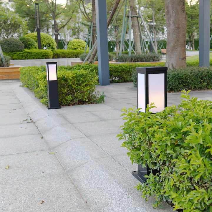 Moderne Udendørs Pullertlampe i Aluminium
