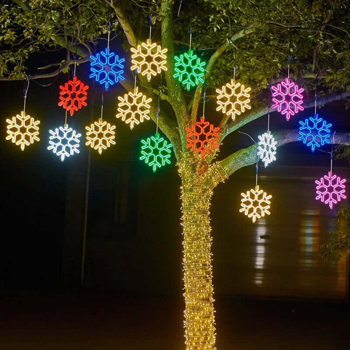 Vandtæt LED Snefnug Lys 38cm - Juleudsmykning