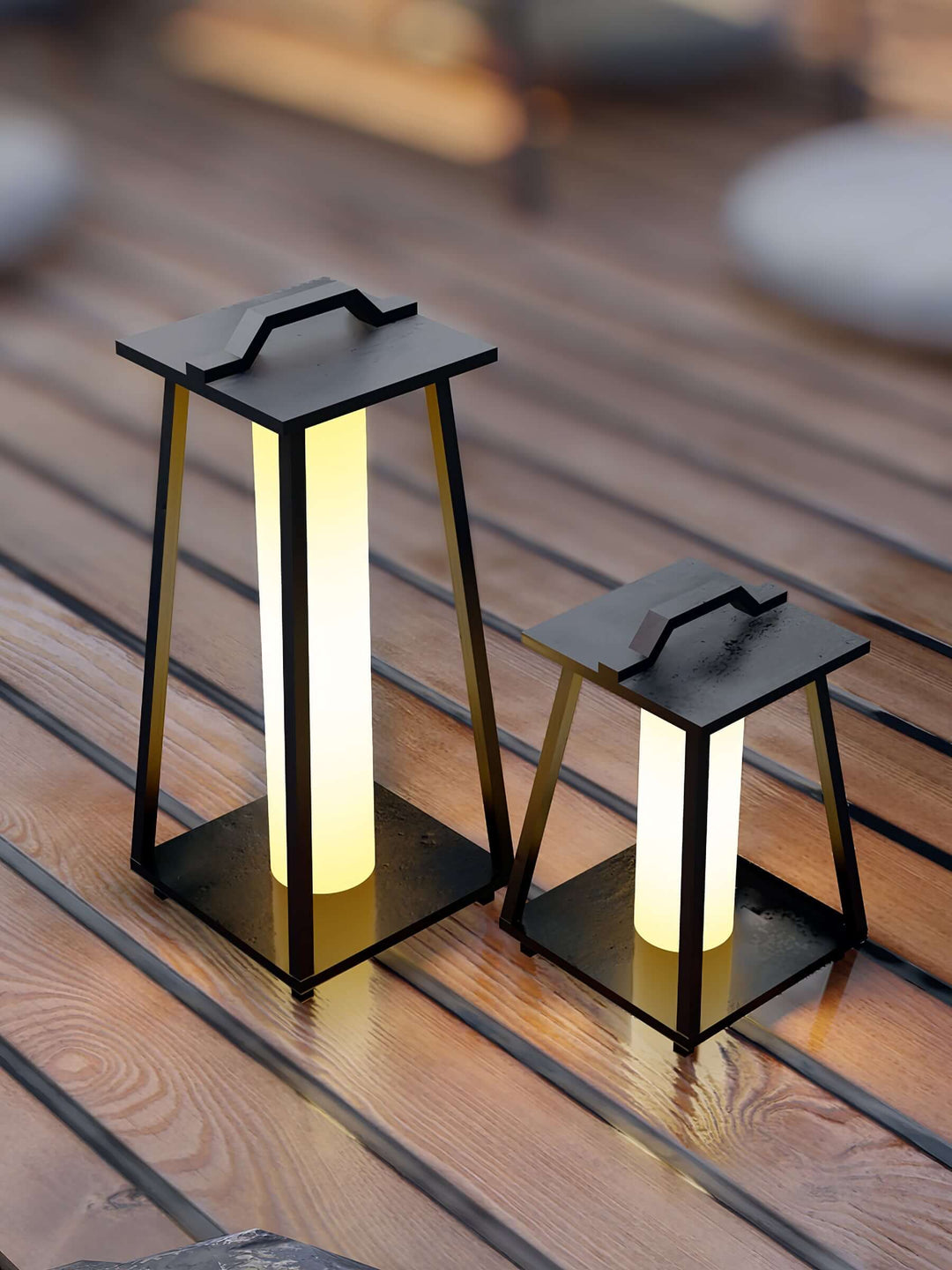 Bærbar Udendørs LED Lampe i Rustfrit Stål