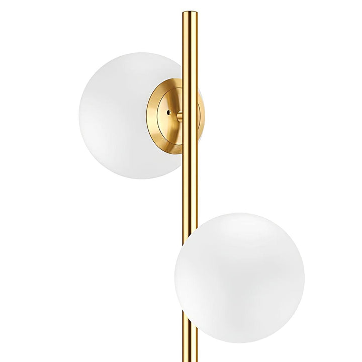 Moderne LED Trælampe med Glaskugler