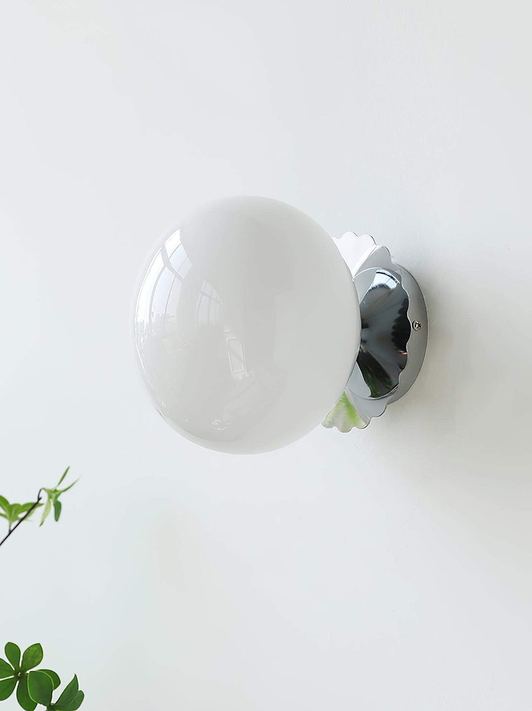 Moderne Metal Væglampe med Lyserød Glasskærm