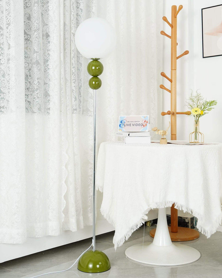 Elegant Gulvlampe i Metal og Glas