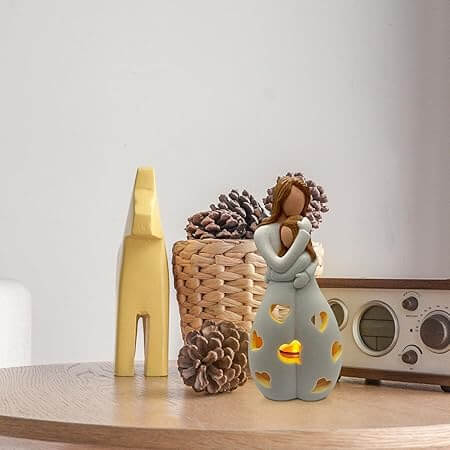 Romantisk LED Bordlampe i Beige