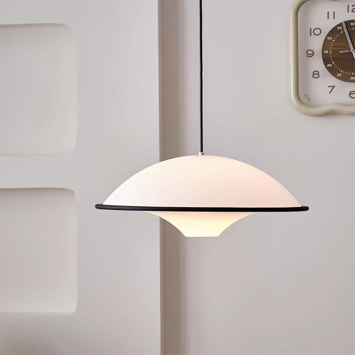 Moderne UFO Pendellampe i Akryl & Metal - Ø45cm