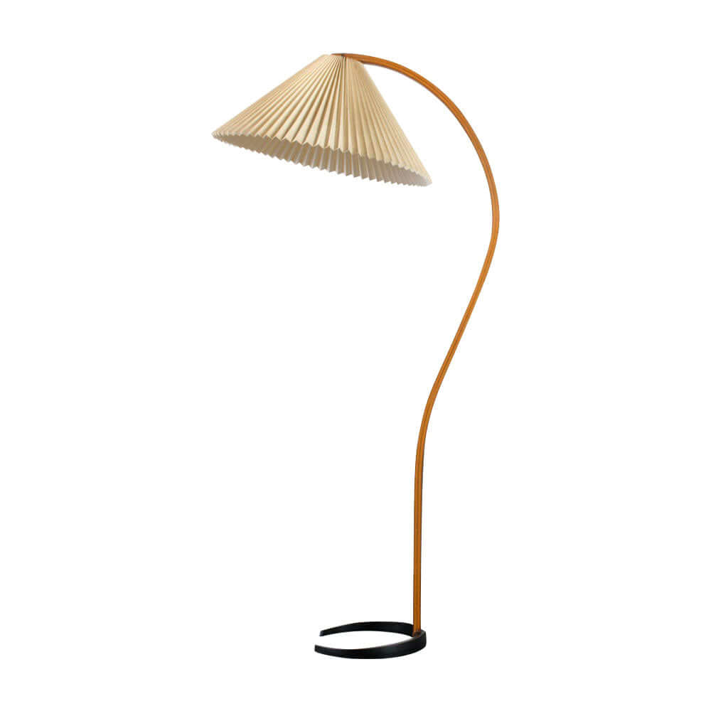 Designer Gulvlampe i Træ & Metal