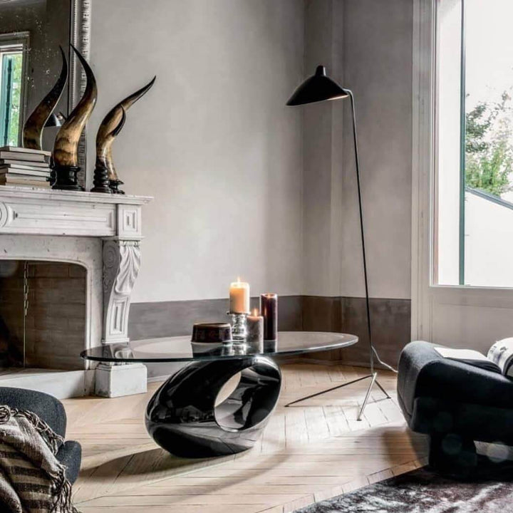 Justerbar 3-armet gulvlampe i metal