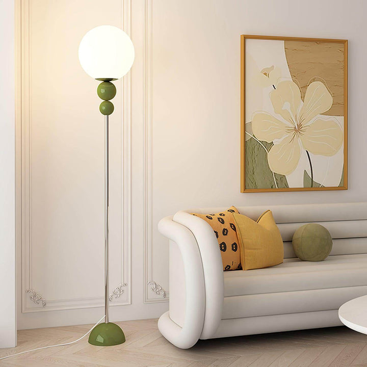 Elegant Gulvlampe i Metal og Glas