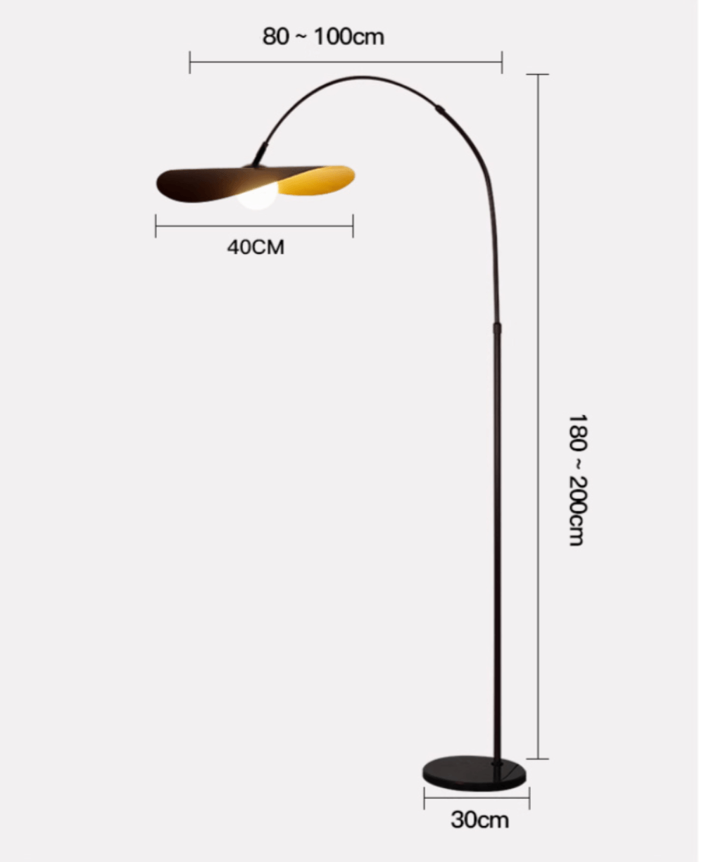 Elegant LED Gulvlampe med Justerbar Højde