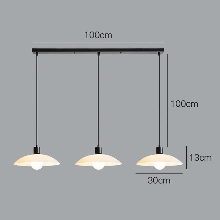 Elegant Pendellampe i Hvidt Glas - Minimalistisk Design