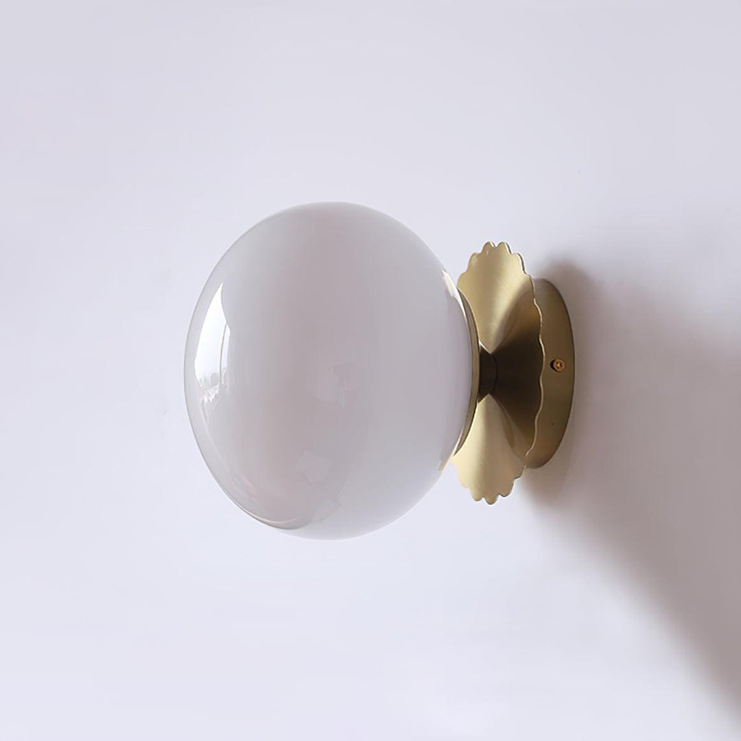 Moderne Metal Væglampe med Lyserød Glasskærm