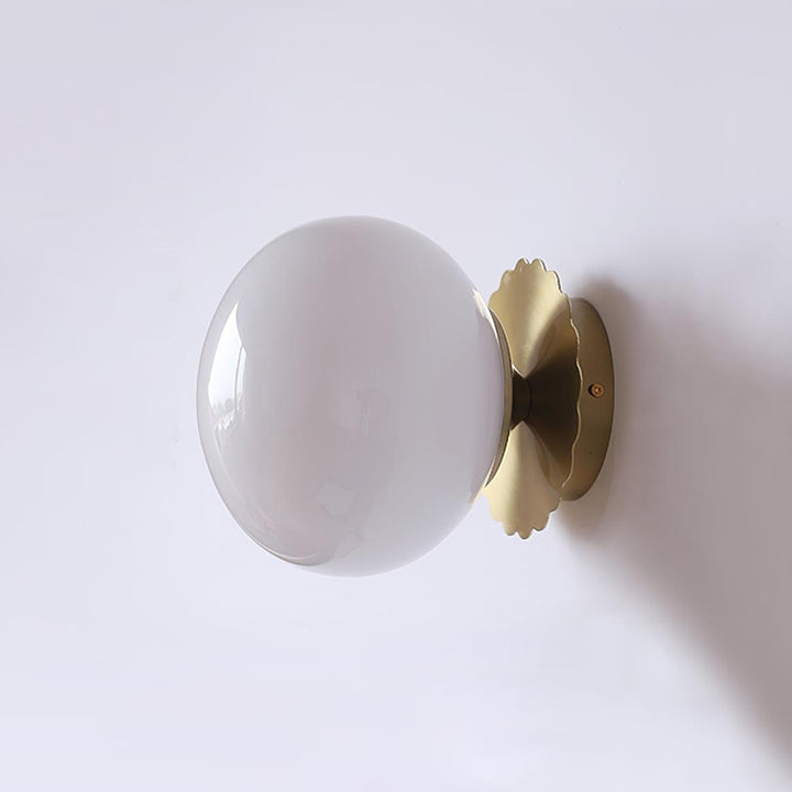 Moderne Metal Væglampe med Lyserød Glasskærm
