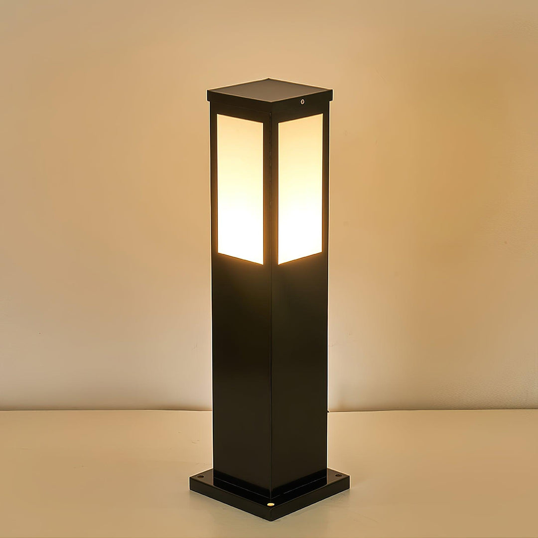 Moderne Udendørs Pullertlampe i Aluminium