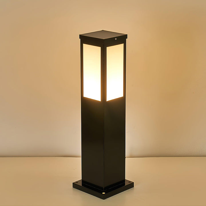 Moderne Udendørs Pullertlampe i Aluminium