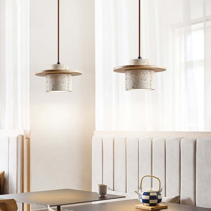 Elegant Travertin Pendellampe