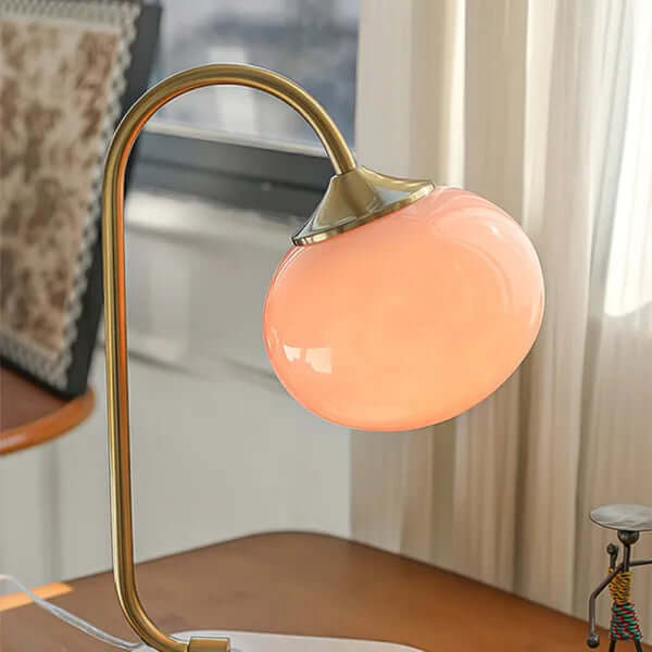 Elegant Bordlampe i Glas og Metal - 28cm