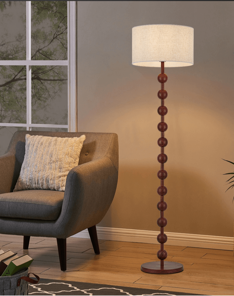 Elegant Gulvlampe i Træ - Japandi Stil