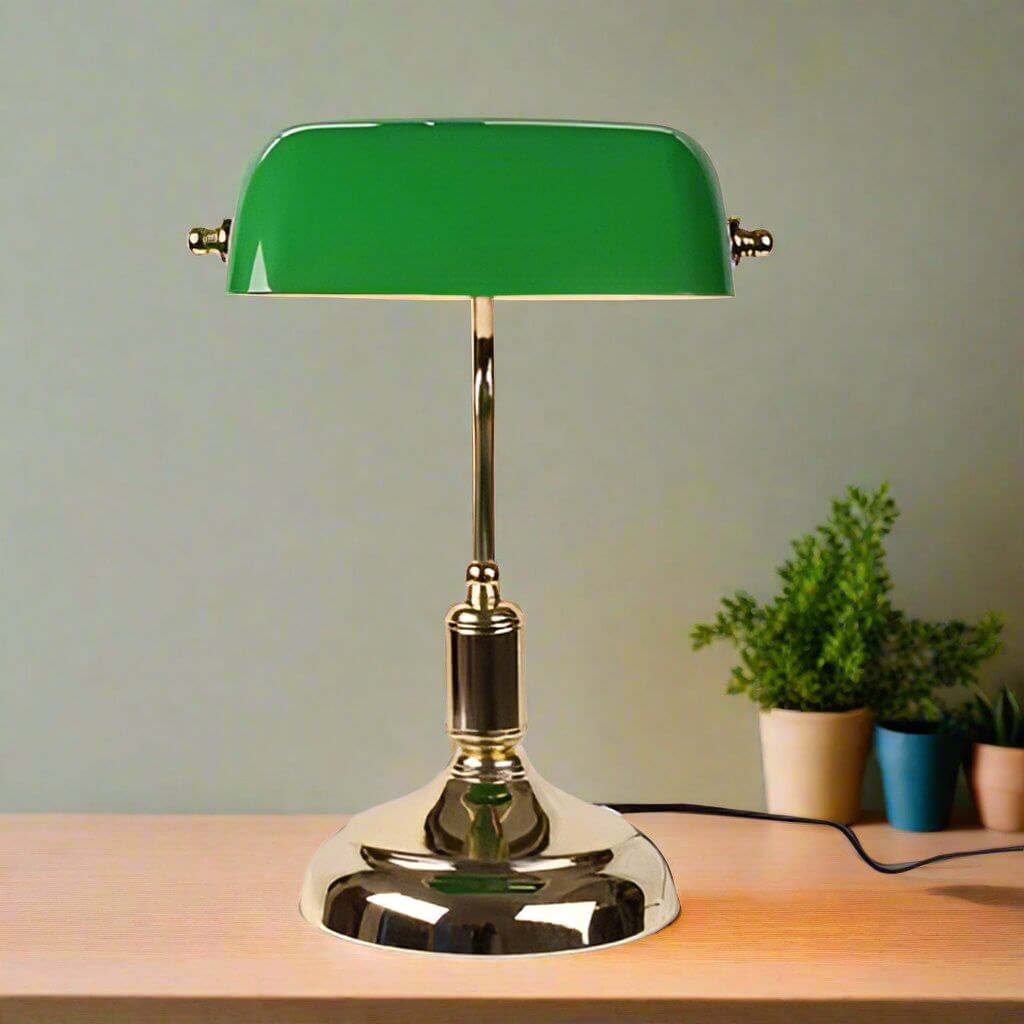 Elegant Glas Bordlampe - Klassisk Europæisk Design