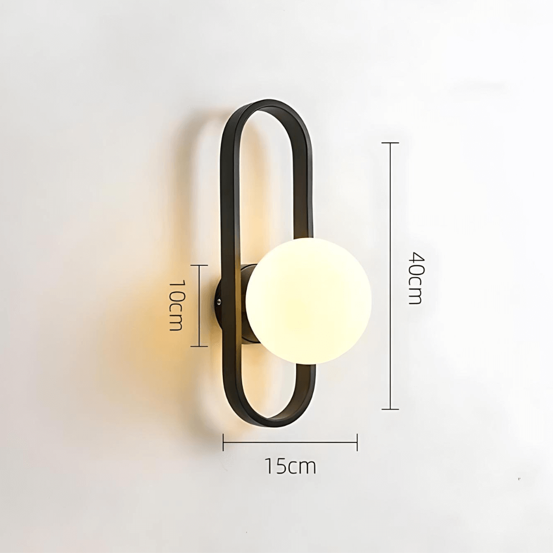 Elegant LED Væglampe m/ Matteret Glas - 40cm