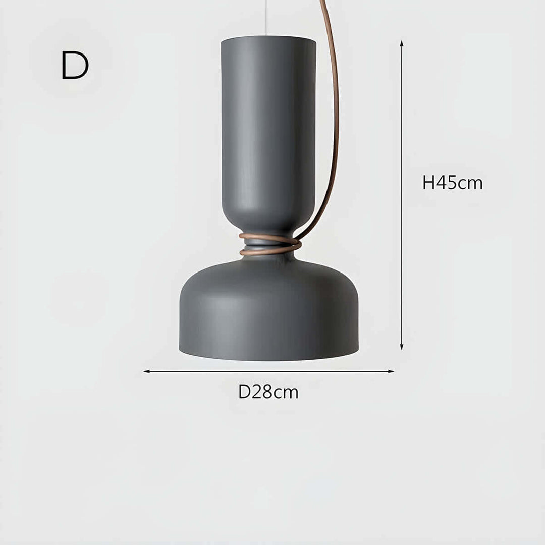 Geometrisk Pendellampe i Sort, Hvid & Grå