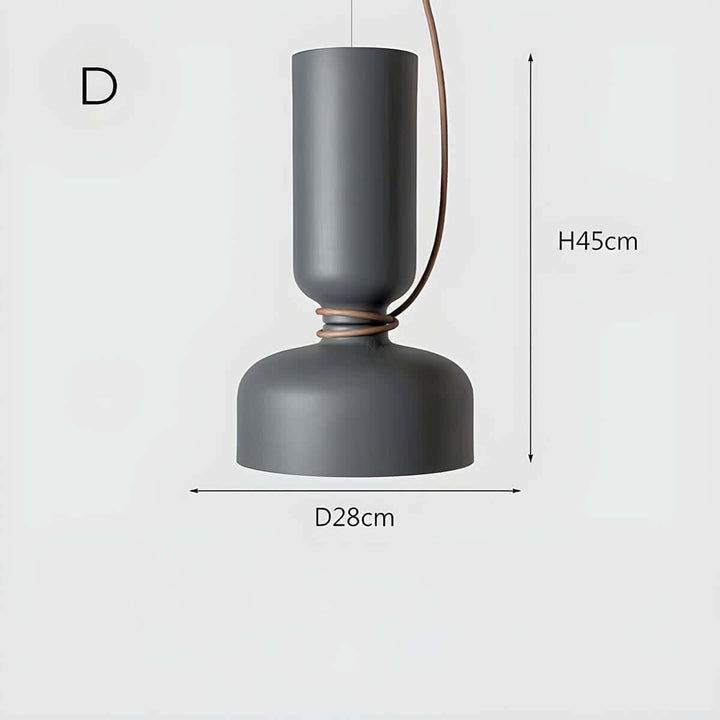 Geometrisk Pendellampe i Sort, Hvid & Grå