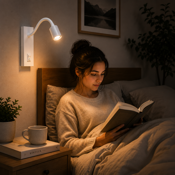 LED Flex Væglampe Sort | Justerbar Retning