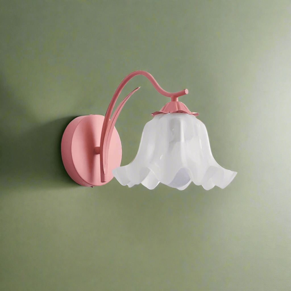 Elegant Retro Blomster Væglampe