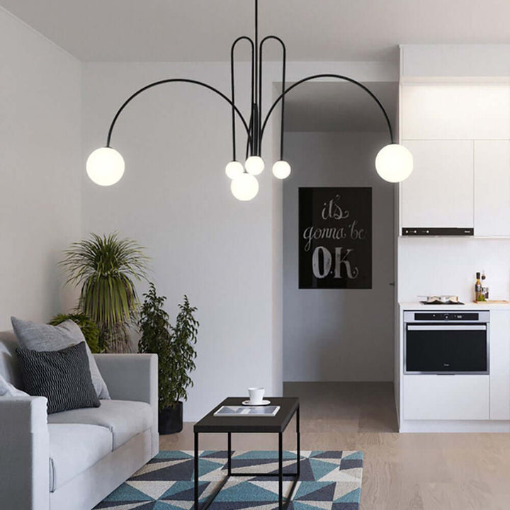 Elegant Pendel Lampe i Glas & Metal - 75/100cm