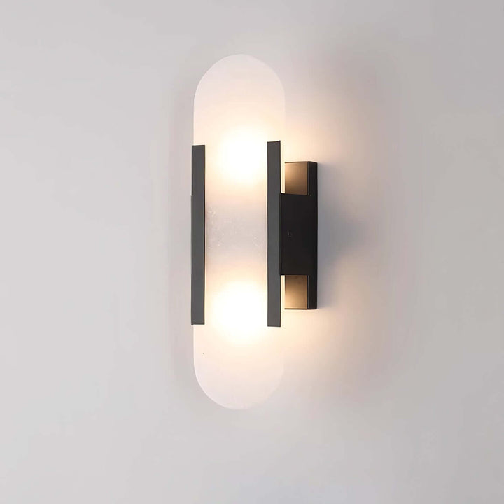 Alabast Væglampe, Aflang Design