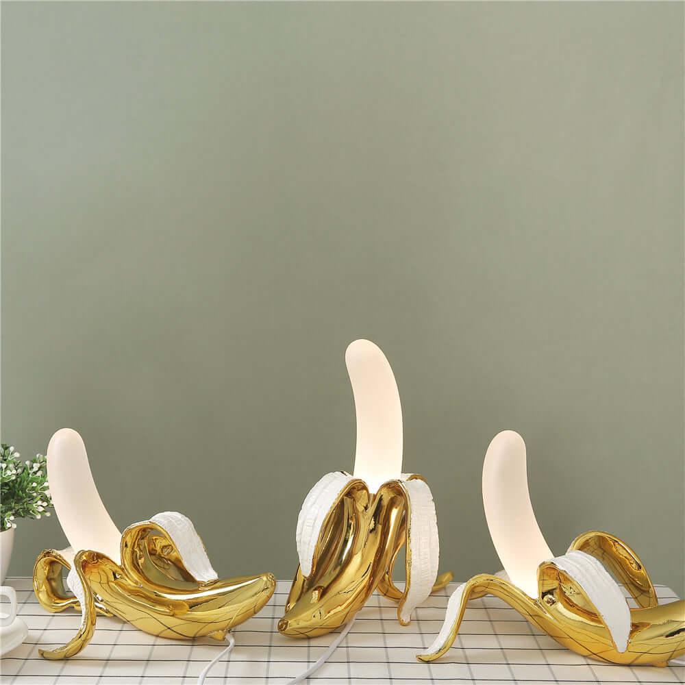 Art Deco Bordlampe i Bananform