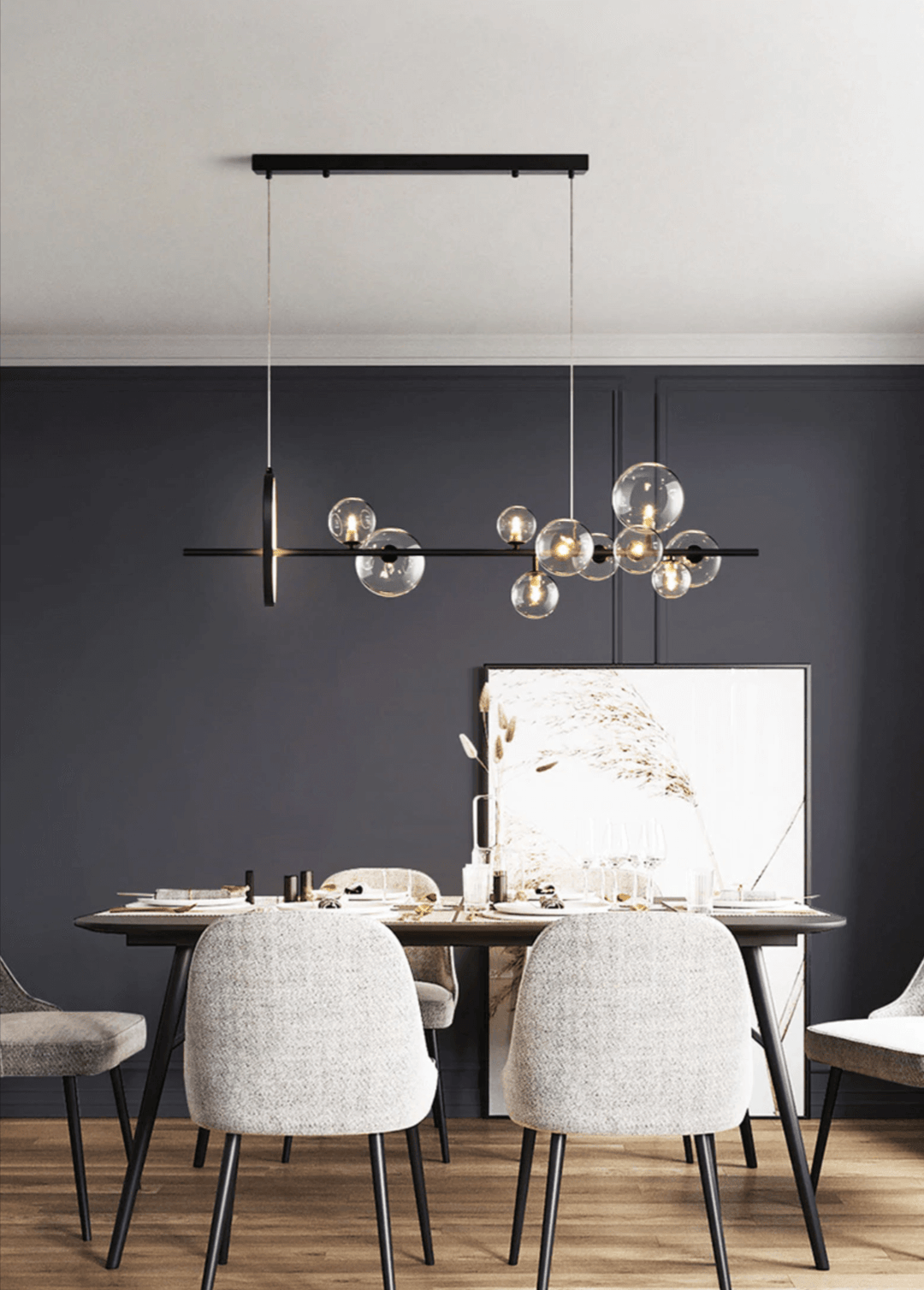 Elegant Glas Boble Lysekrone